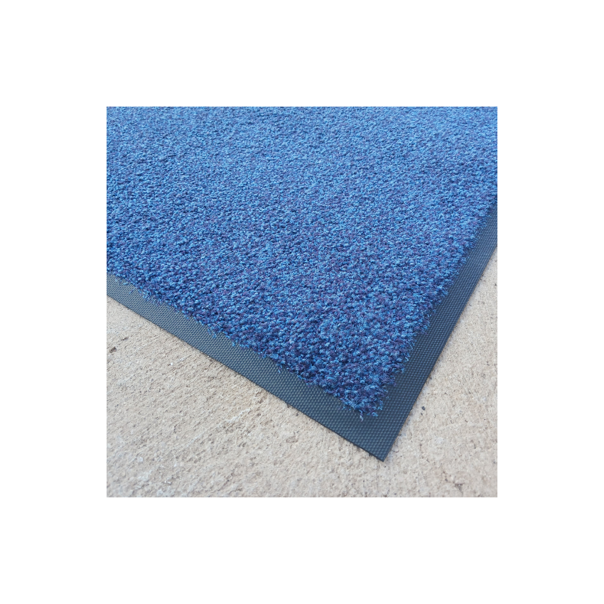  CMX-RUG Alfombra de pasillo larga y estrecha de 0.236 in de  grosor, alfombra contemporánea para pasillo, pasillo, puerta, escaleras,  tapete antideslizante, gris, dorado, azul (tamaño 2 pies x 3.3 pies) 