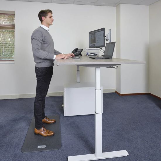 Producto Mesa oficina elevable blanca 172 cm altura máx. 118 soporta 80 Kg en la categoría Muebles ergonómicos rebajados en Alfombras Website