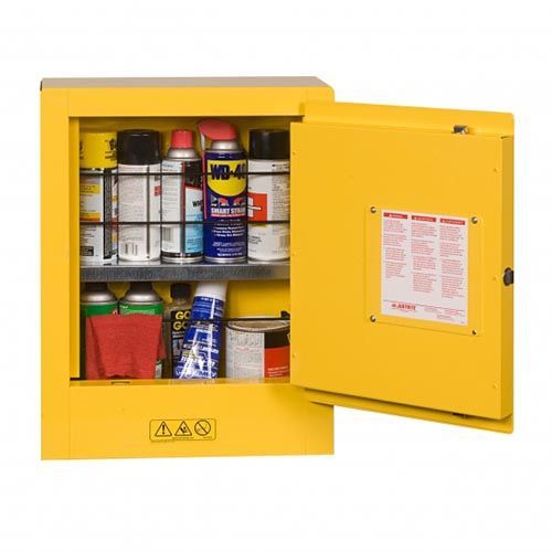 Mini armarios de seguridad para aerosoles con balda y puerta de cierre manual