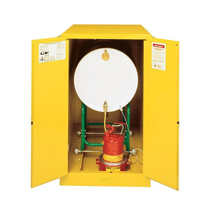 Armarios de seguridad para bidones horizontales cierre automático 200L