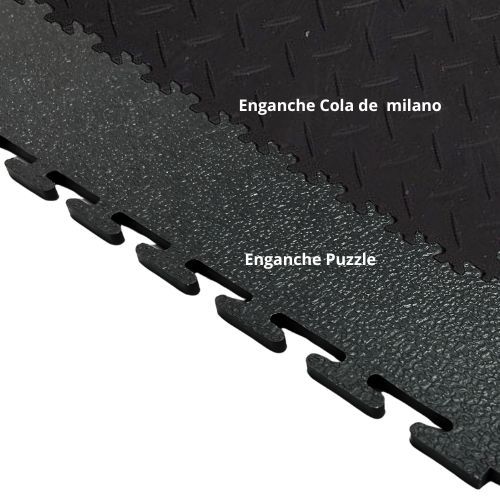 Producto Loseta PVC Industry dos tipos de enganches en la categoría Losetas PVC en Alfombras Website