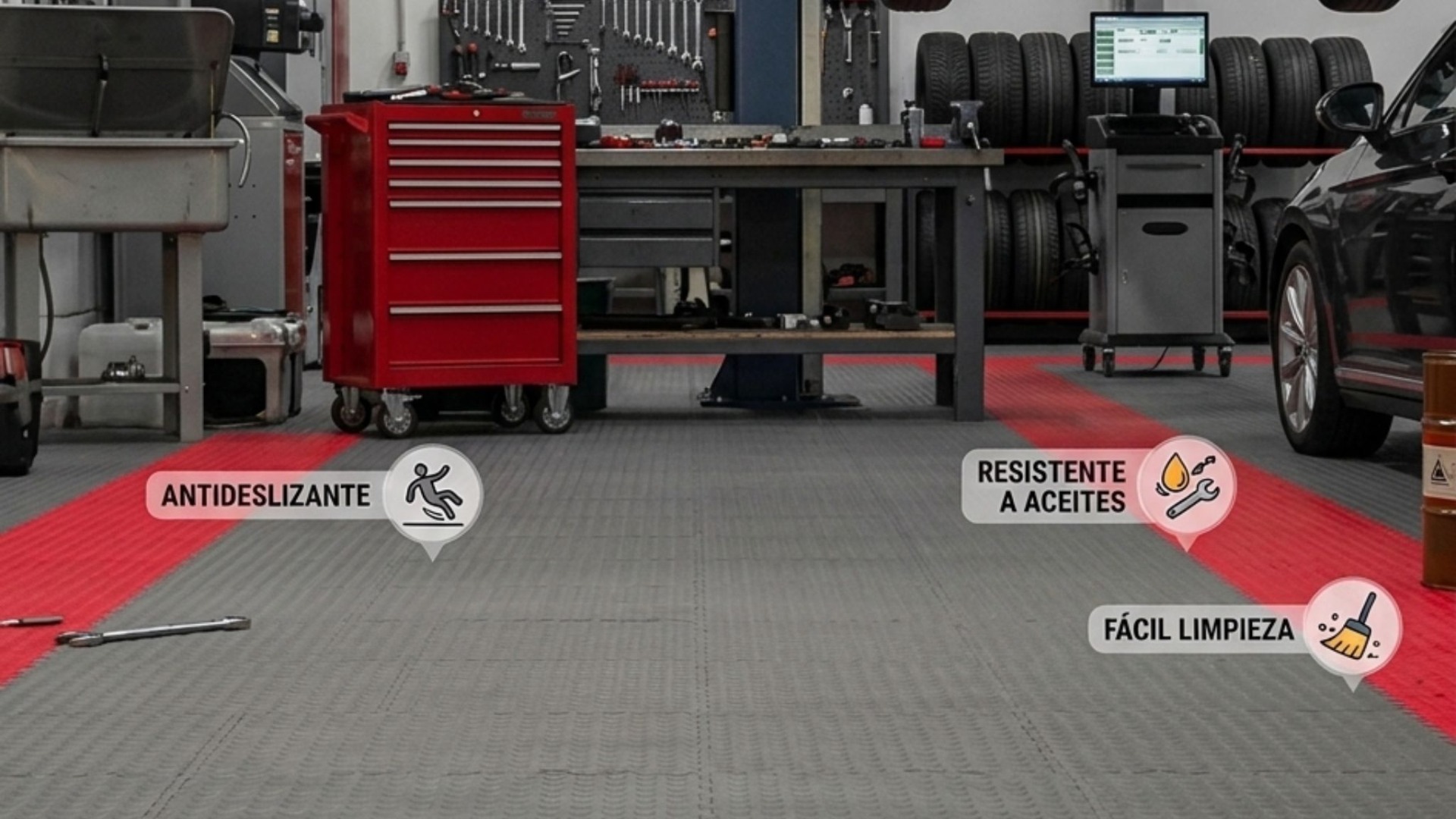 Loseta PVC tallleres y concesionarios coche
